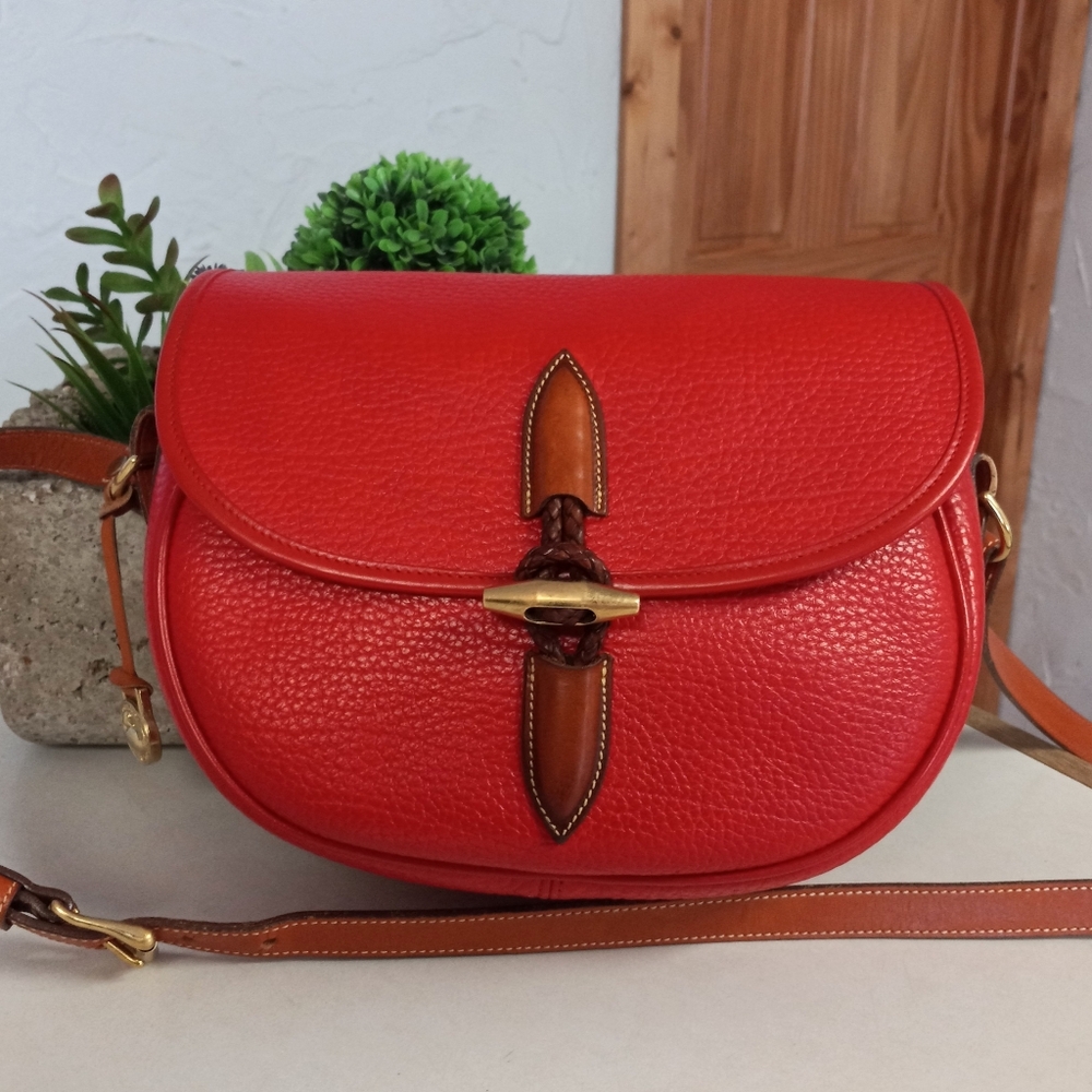 Dooney & Bourke Vintage 1990's, Outback Collection, Large Saddle Bag. - Picture 3 of 16